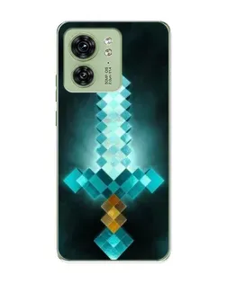 Чехол для Motorola Edge 40 с картинкой «Алмазный меч неон»