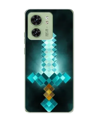 Чехол для Motorola Edge 40 с картинкой «Алмазный меч неон»