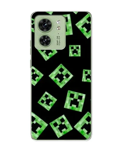 Чехол для Motorola Edge 40 с картинкой «Паттерн с криперами»