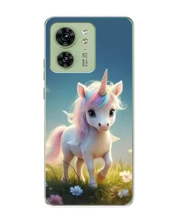 Чехол для Motorola Edge 40 с картинкой «Единорог на поляне» Чехол для Motorola Edge 40 с картинкой «Единорог на поляне»