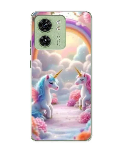 Чохол для Motorola Edge 40 з картинкою «Веселка і єдинороги» Чохол для Motorola Edge 40 з картинкою «Веселка і єдинороги»