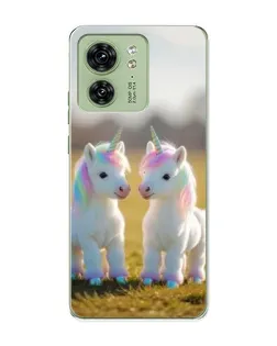 Чохол для Motorola Edge 40 з картинкою «Пара єдинорогів»