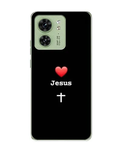 Чехол для Motorola Edge 40 с картинкой «Сердце - Jesus» Чехол для Motorola Edge 40 с картинкой «Сердце - Jesus»