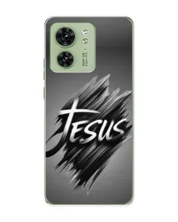 Чехол для Motorola Edge 40 с картинкой «Надпись Jesus Graffiti»