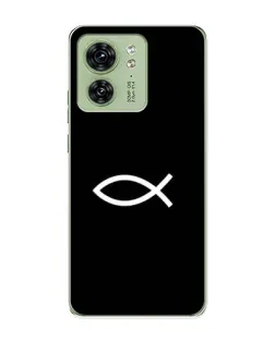 Чехол для Motorola Edge 40 с картинкой «Символ рыбы Jesus»