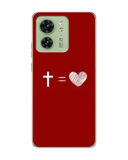 Чехол для Motorola Edge 40 с картинкой «Уравнение любви»