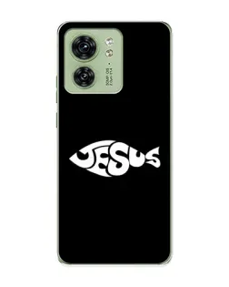 Чехол для Motorola Edge 40 с картинкой «Рыба Jesus»