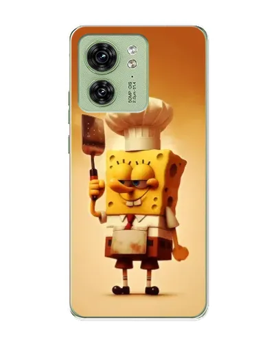 Чехол для Motorola Edge 40 с картинкой «Губка Боб повар»