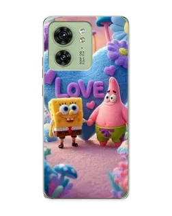 Чехол для Motorola Edge 40 с картинкой «Губка Боб Патрик»