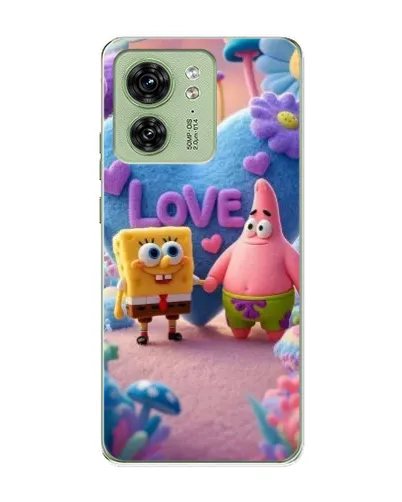 Чехол для Motorola Edge 40 с картинкой «Губка Боб Патрик»