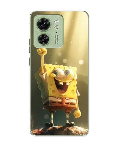 Чехол для Motorola Edge 40 с картинкой «Сияющий Спанч Боб»