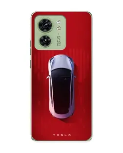 Чохол для Motorola Edge 40 з картинкою «Tesla Top View»