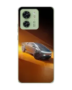 Чохол для Motorola Edge 40 з картинкою «Cybertruck у пустелі»