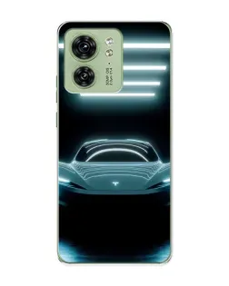 Чохол для Motorola Edge 40 з картинкою «Tesla в неоні»