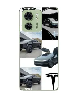 Чохол для Motorola Edge 40 з картинкою «Колаж Cybertruck Tesla»