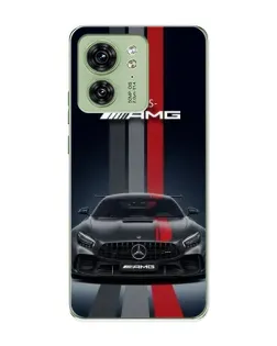 Чохол для Motorola Edge 40 з картинкою «Mercedes — білий карбон»