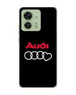 Чехол для Motorola Edge 40 с картинкой «Логотип Audi Heart»
