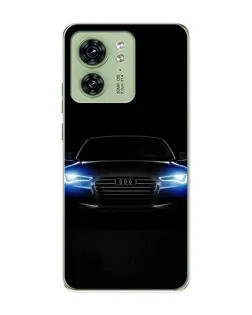 Чехол для Motorola Edge 40 с картинкой «Audi в неоне»