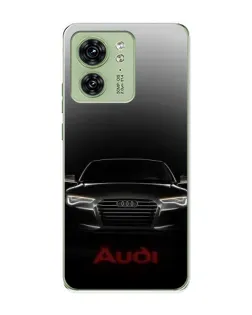 Чехол для Motorola Edge 40 с картинкой «Audi — градиентный контур»