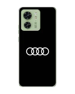 Чехол для Motorola Edge 40 с картинкой «Audi White Logo»