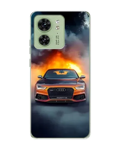 Чехол для Motorola Edge 40 с картинкой «Audi в огненном дыму» Чехол для Motorola Edge 40 с картинкой «Audi в огненном дыму»