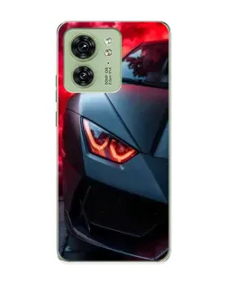 Чохол для Motorola Edge 40 з картинкою «Lamborghini червоне сяйво»