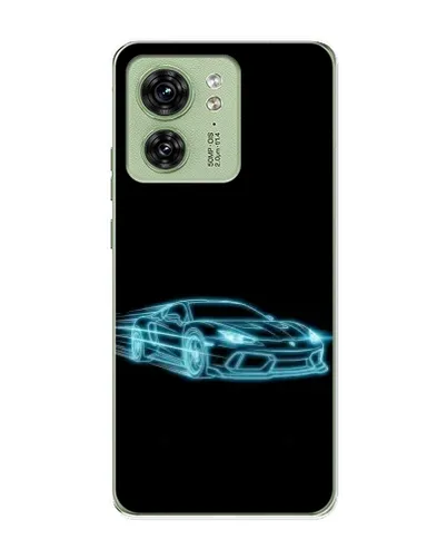 Чохол для Motorola Edge 40 з картинкою «Неоновий контур Lamborghini»