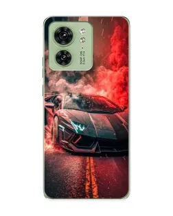 Чохол для Motorola Edge 40 з картинкою «Lamborghini червоний дим»