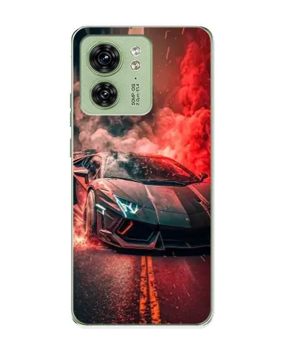 Чохол для Motorola Edge 40 з картинкою «Lamborghini червоний дим»