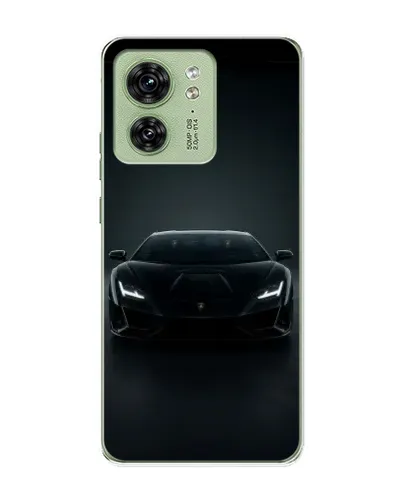 Чохол для Motorola Edge 40 з картинкою «Чорний Lamborghini Aventador»