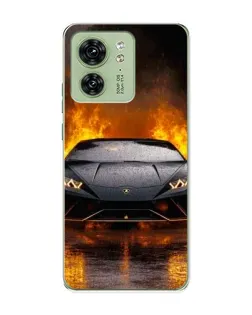 Чохол для Motorola Edge 40 з картинкою «Lamborghini у вогні»