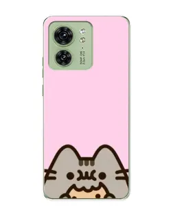 Чохол для Motorola Edge 40 з картинкою «Pusheen та печиво»