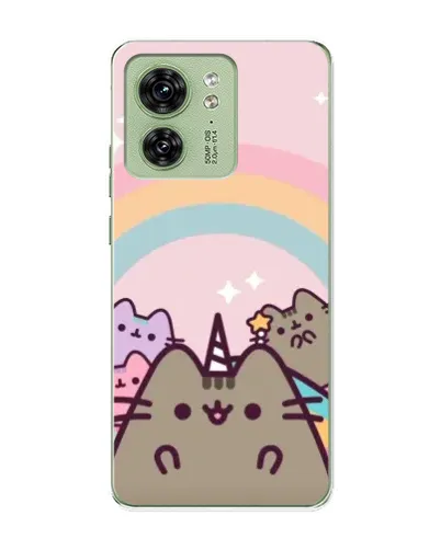Чехол для Motorola Edge 40 с картинкой «Единорог Pusheen»