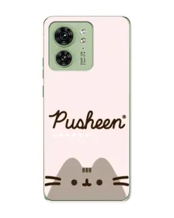 Чехол для Motorola Edge 40 с картинкой «Pusheen логотип»