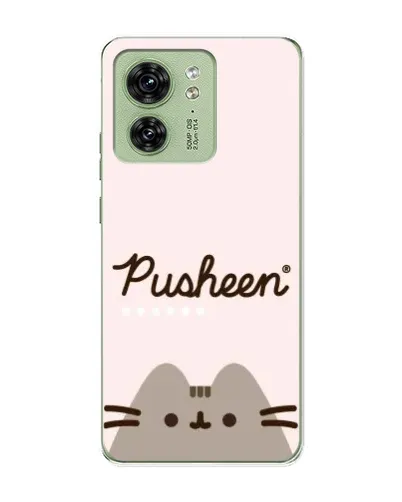 Чехол для Motorola Edge 40 с картинкой «Pusheen логотип»