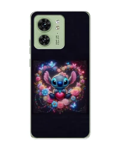 Чохол для Motorola Edge 40 з картинкою «Stitch у квітах» Чохол для Motorola Edge 40 з картинкою «Stitch у квітах»