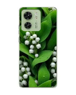 Чехол для Motorola Edge 40 с картинкой «Ландыши в зелени»
