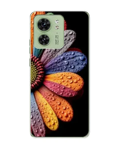 Чехол для Motorola Edge 40 с картинкой «Радужный цветок»