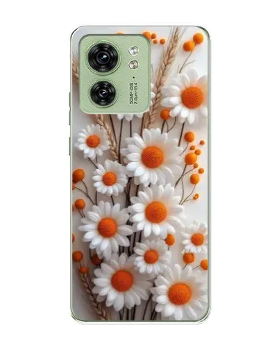 Чехол для Motorola Edge 40 с картинкой «Белые сухоцветы»