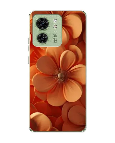 Чехол для Motorola Edge 40 с картинкой «Оранжевый макро цветок»