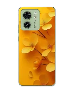 Чехол для Motorola Edge 40 с картинкой «Золотые лепестки»