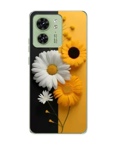Чехол для Motorola Edge 40 с картинкой «Подсолнух и ромашка»