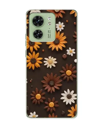 Чехол для Motorola Edge 40 с картинкой «Узор из маленьких подсолнухов»