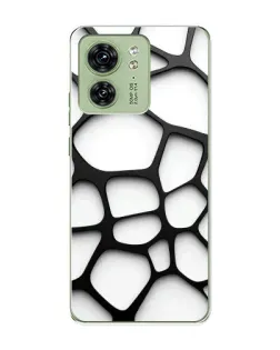 Чохол для Motorola Edge 40 з картинкою «Біла об'ємна сітка»
