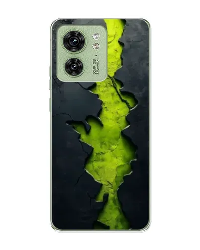 Чохол для Motorola Edge 40 з картинкою «Салатовий розлом скелі»