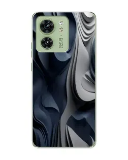 Чохол для Motorola Edge 40 з картинкою «Об'ємні сині складки»