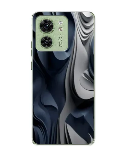 Чохол для Motorola Edge 40 з картинкою «Об'ємні сині складки»