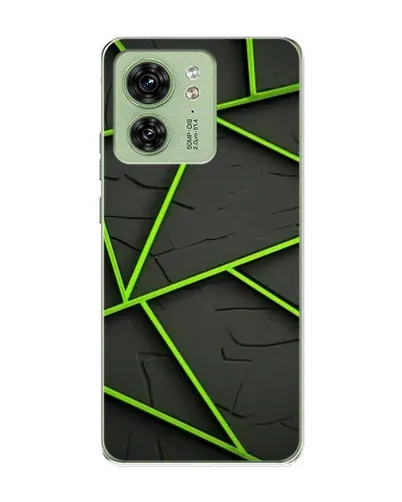 Чохол для Motorola Edge 40 з картинкою «Зелені геометричні лінії»