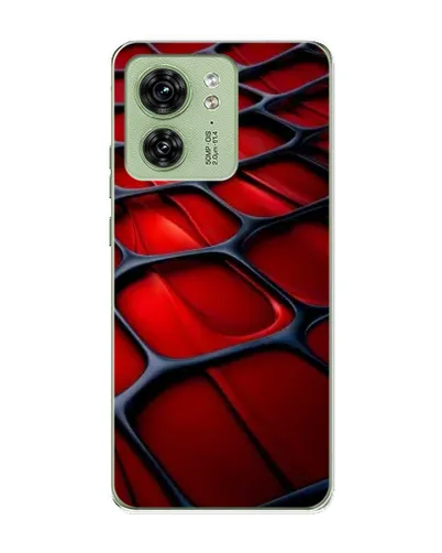 Чохол для Motorola Edge 40 з картинкою «Червона глянцева сітка»
