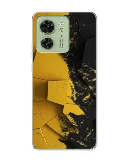 Чохол для Motorola Edge 40 з картинкою «Золоті уламки геометрії»